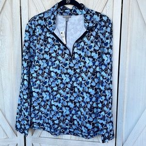 NWT T by Talbots quarter zip lounge & workout top